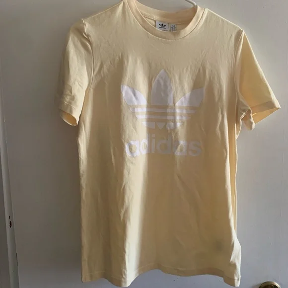 Adidas Unisex Yellow Short Sleeve Shirt - Picture 5 of 5
